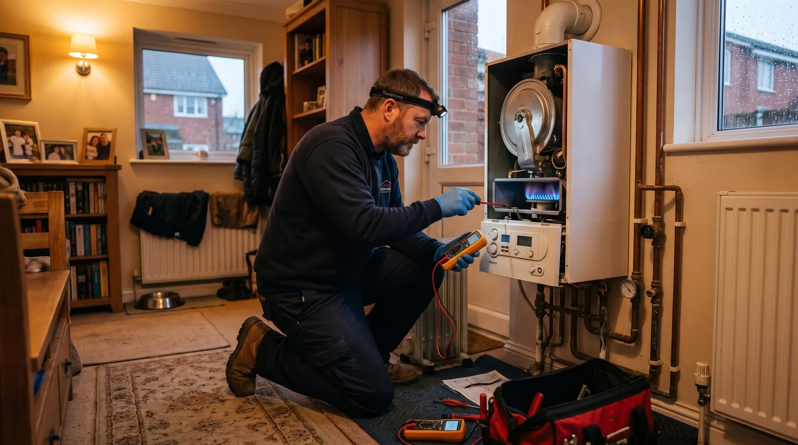 Sample website design for Hearth & Home Heating, a fictional heating engineers business