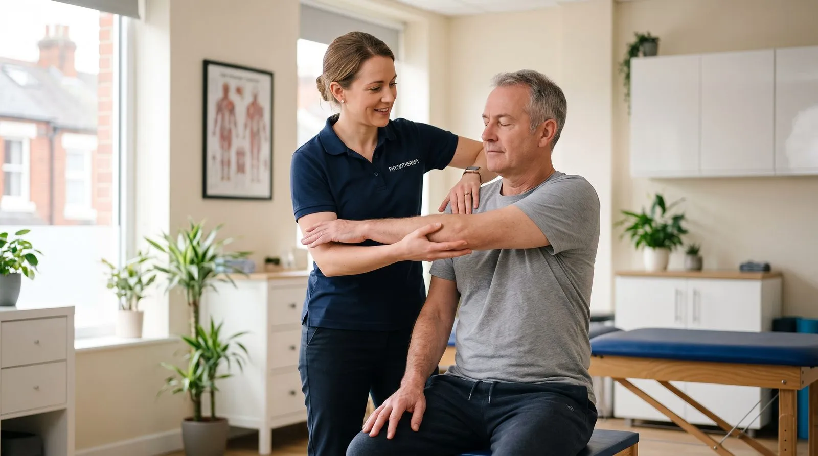 Sample website design for Restore Physiotherapy, a fictional physios & therapists business